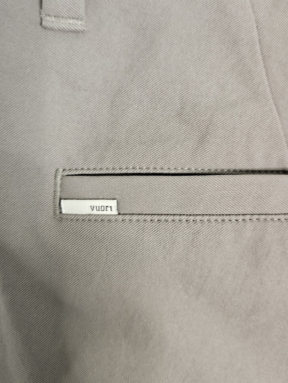 Vuori V427 Meta Pant Gray 33 Waist 27.25" Inseam Flat Front 5 Pocket - Picture 4 of 8
